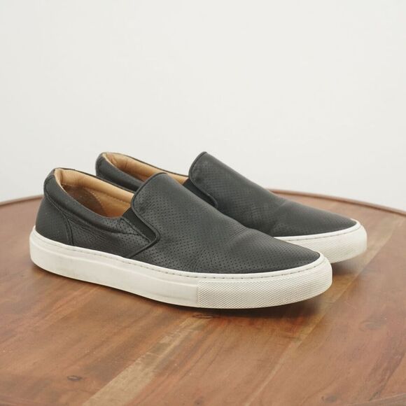 Greats Brooklyn Womens Wooster Sneakers Slip On Shoes Black Leather Size 9.5 - Picture 1 of 12